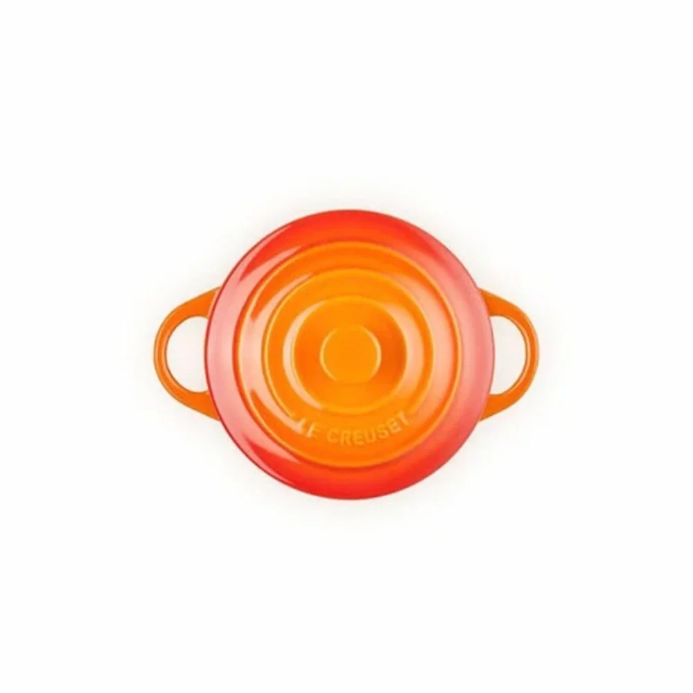 Le Creuset Mini Cocotte - Vibrant Orange-Red Tabletop Casserole - Set of 2 - Picture 7 of 9